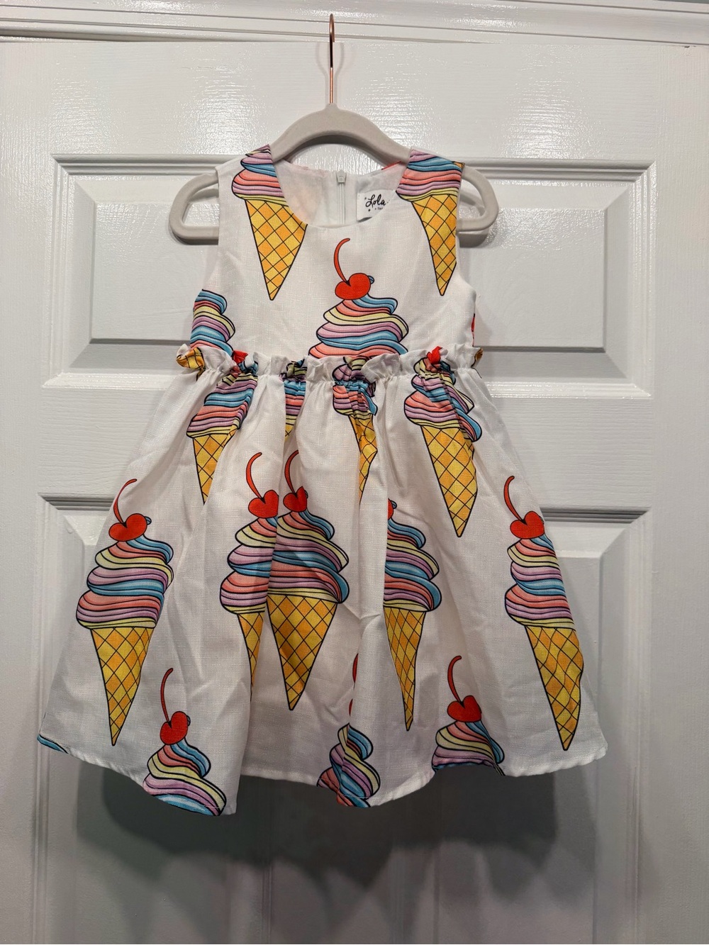 Lola + The Boys Ice Cream Dream Dress- White